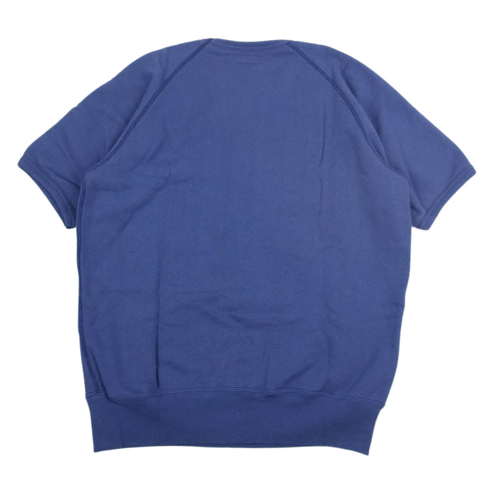 The REAL McCOY'S ザリアルマッコイズ MC20005 9oz LOOPWHEEL S/S SWEATSHIRT 吊り編み 半袖スウェット ネイビー ネイビー系 M【美品】【中古】