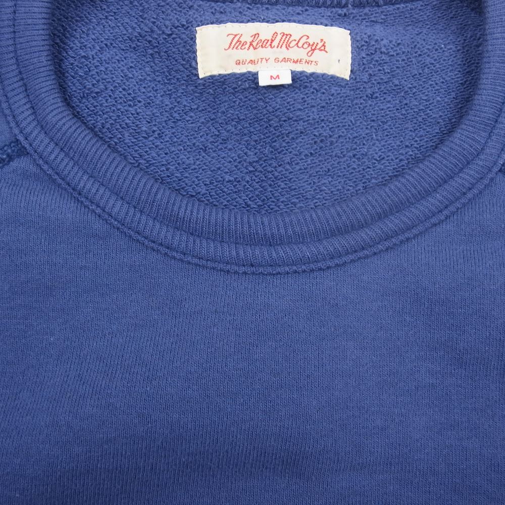 The REAL McCOY'S ザリアルマッコイズ MC20005 9oz LOOPWHEEL S/S SWEATSHIRT 吊り編み 半袖スウェット ネイビー ネイビー系 M【美品】【中古】