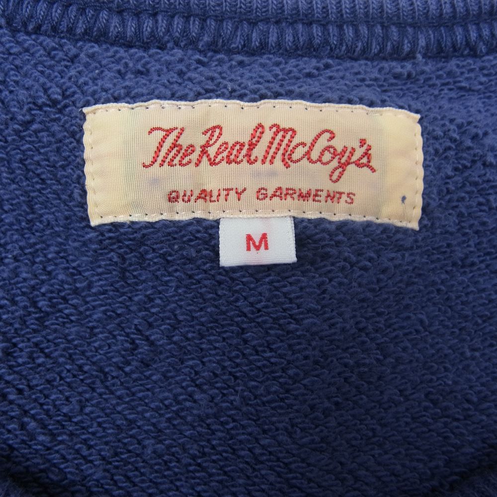 The REAL McCOY'S ザリアルマッコイズ MC20005 9oz LOOPWHEEL S/S SWEATSHIRT 吊り編み 半袖スウェット ネイビー ネイビー系 M【美品】【中古】
