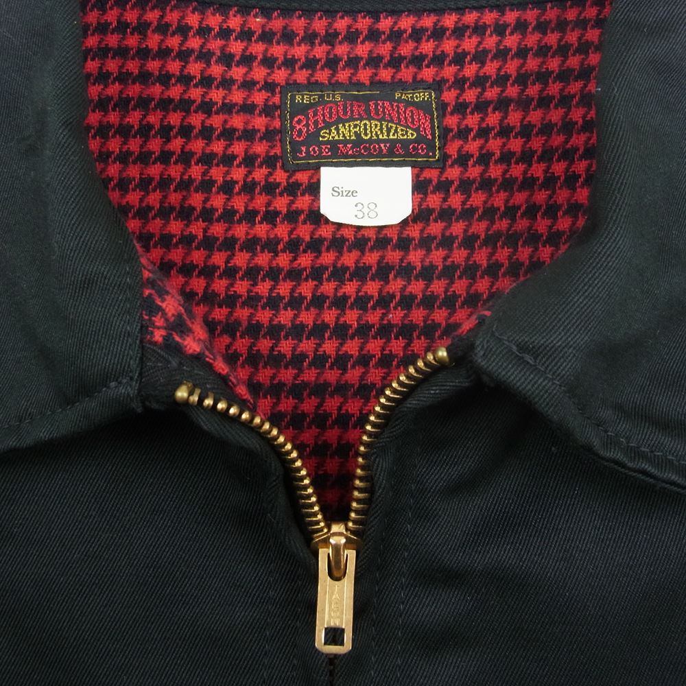 The REAL McCOY'S ザリアルマッコイズ 8HU HEAVY COTTON DRILL F/Z WORK JACKET コットン ドリル ワーク ジャケット ブラック系 38【中古】