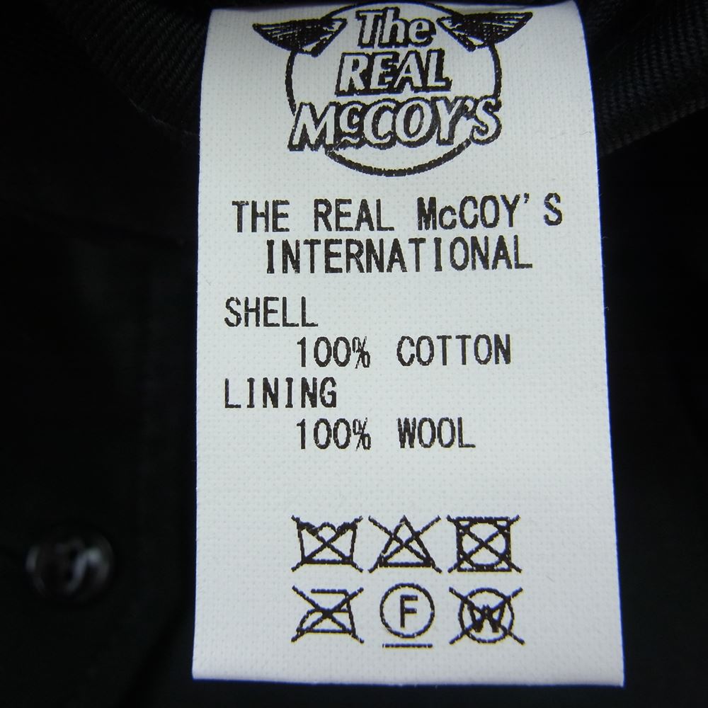 The REAL McCOY'S ザリアルマッコイズ 8HU HEAVY COTTON DRILL F/Z WORK JACKET コットン ドリル ワーク ジャケット ブラック系 38【中古】