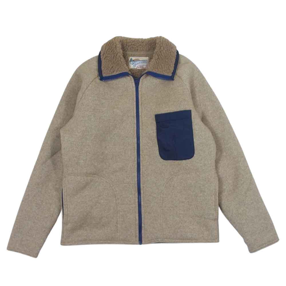 The REAL McCOY'S ザリアルマッコイズ MJ21120 OUTDOOR ACRYLIC PILE CARDIGAN アクリル パイル カーディガン フリース ジャケット ベージュ系 M【美品】【中古】