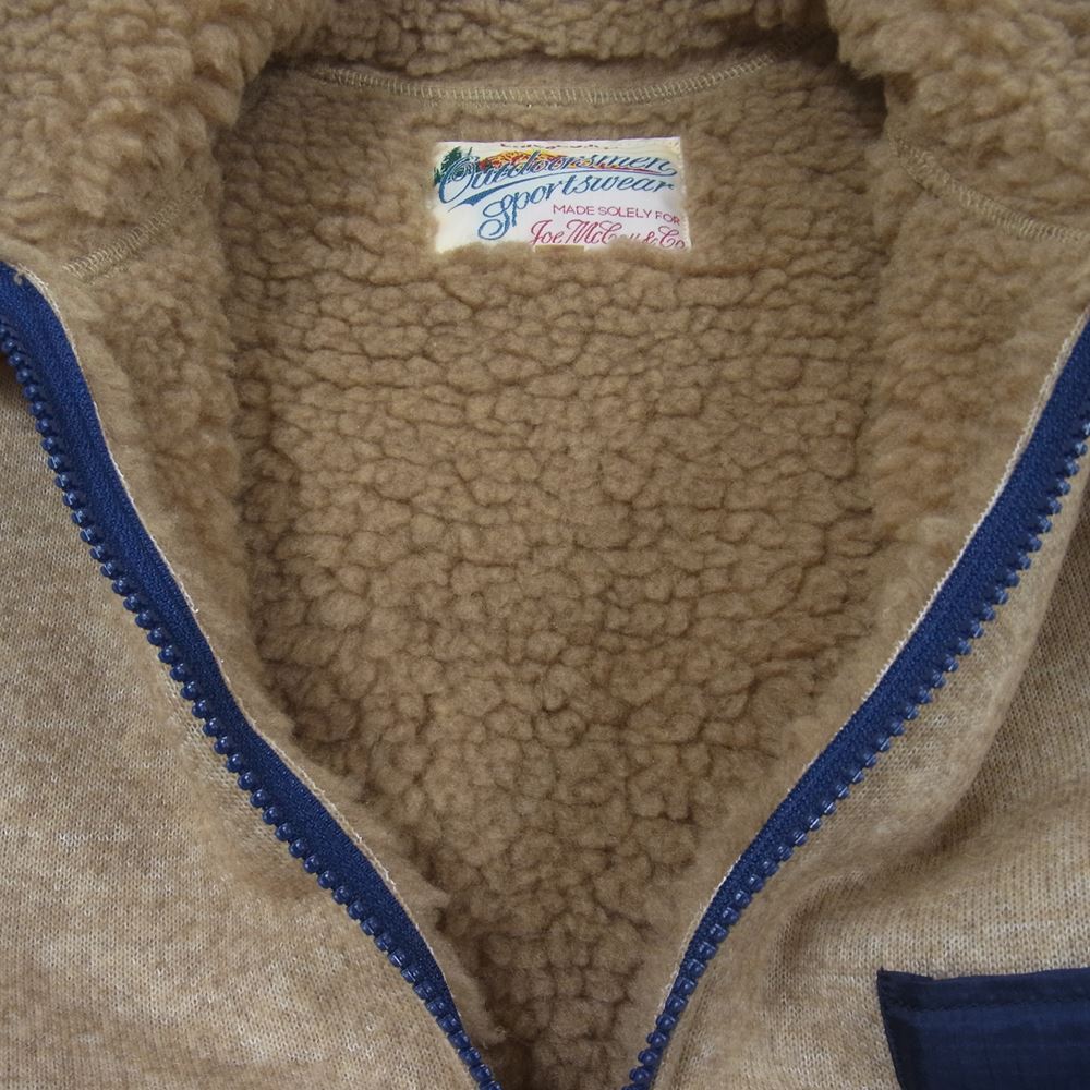 The REAL McCOY'S ザリアルマッコイズ MJ21120 OUTDOOR ACRYLIC PILE CARDIGAN アクリル パイル カーディガン フリース ジャケット ベージュ系 M【美品】【中古】