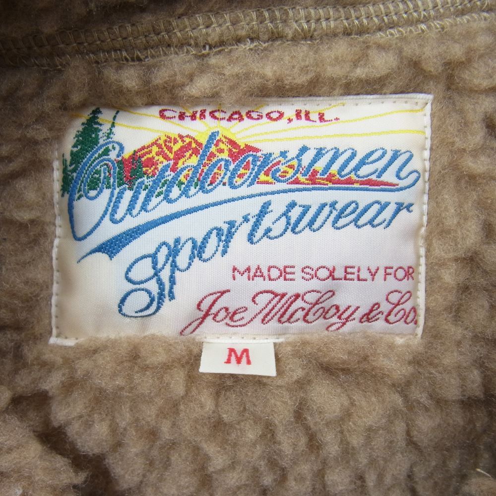 The REAL McCOY'S ザリアルマッコイズ MJ21120 OUTDOOR ACRYLIC PILE CARDIGAN アクリル パイル カーディガン フリース ジャケット ベージュ系 M【美品】【中古】