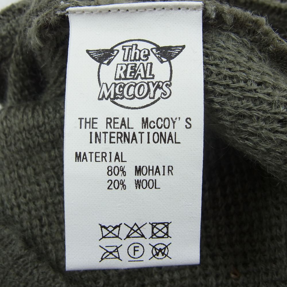 The REAL McCOY'S ザリアルマッコイズ MOHAIR CARDIGAN モヘア カーディガン ニットカーディガン グリーン系 M【美品】【中古】