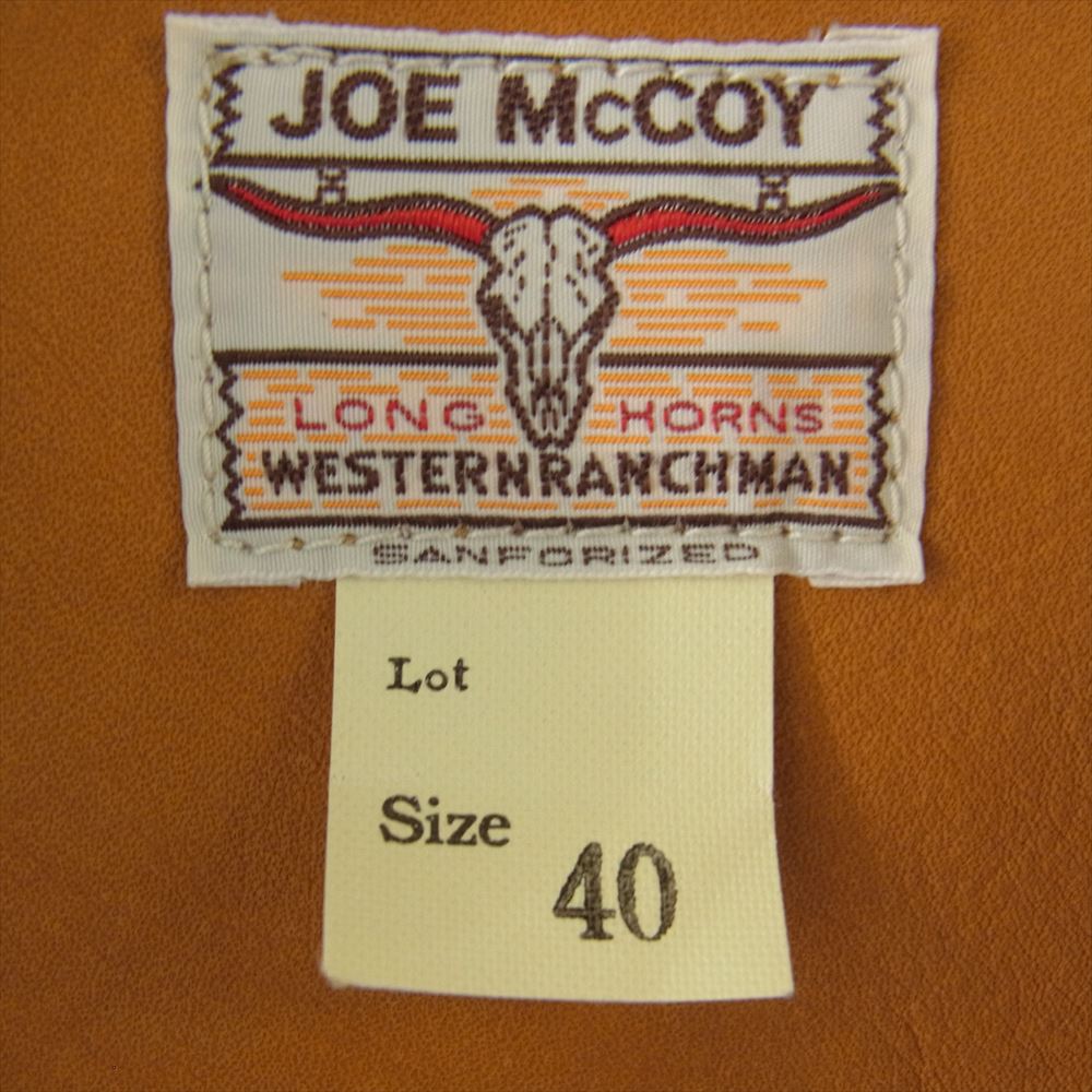 The REAL McCOY'S ザリアルマッコイズ MJ16051 JOE MCCOY ジョーマッコイ ROUGH OUT LEATHER WESTERN JACKET スウェード ジャケット ライトブラウン系 40【極上美品】【中古】