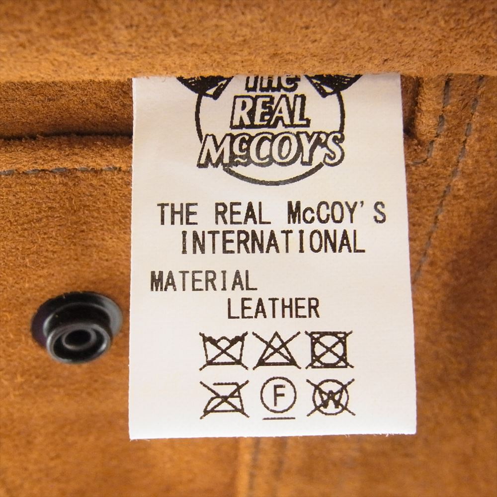 The REAL McCOY'S ザリアルマッコイズ MJ16051 JOE MCCOY ジョーマッコイ ROUGH OUT LEATHER WESTERN JACKET スウェード ジャケット ライトブラウン系 40【極上美品】【中古】