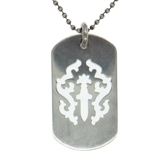 CHROME HEARTS クロムハーツ（原本無） D TAG LRG ラージ ドッグタグ ペンダントトップ ネックレス シルバー系【中古】