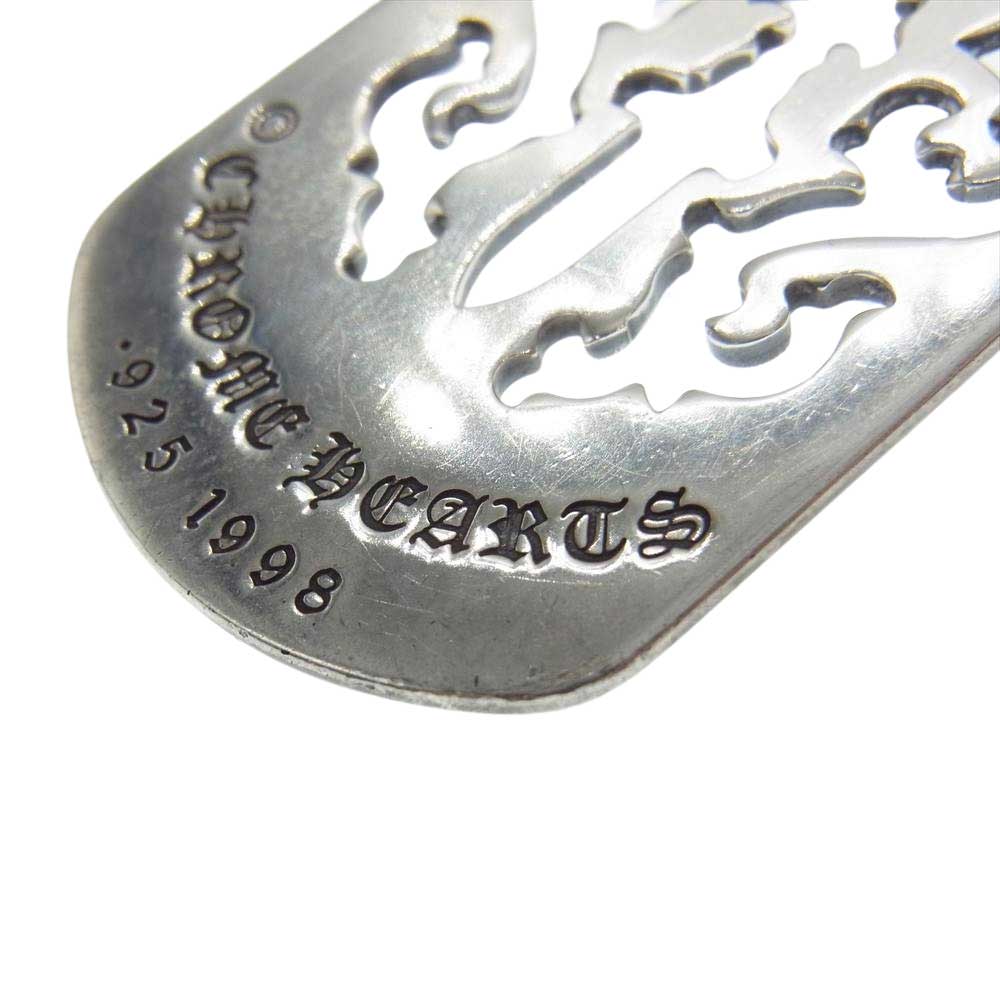 CHROME HEARTS クロムハーツ（原本無） D TAG LRG ラージ ドッグタグ ペンダントトップ ネックレス シルバー系【中古】