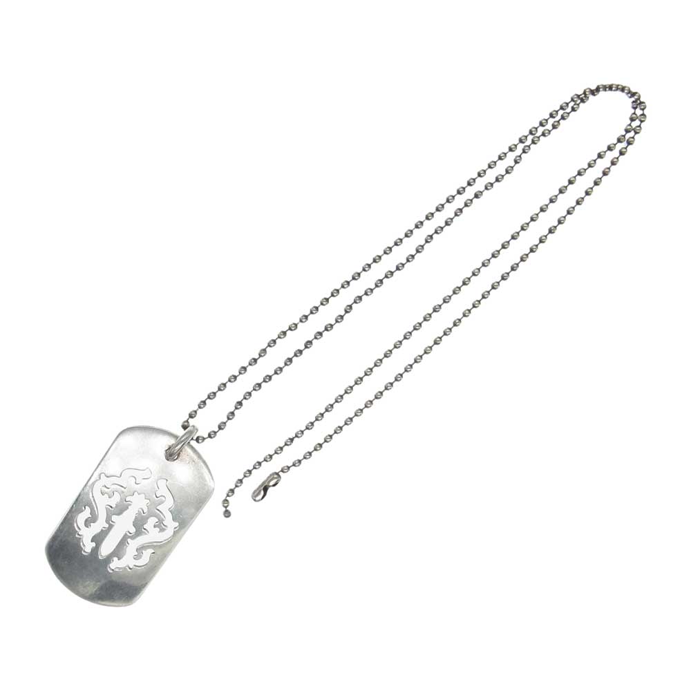 CHROME HEARTS クロムハーツ（原本無） D TAG LRG ラージ ドッグタグ ペンダントトップ ネックレス シルバー系【中古】
