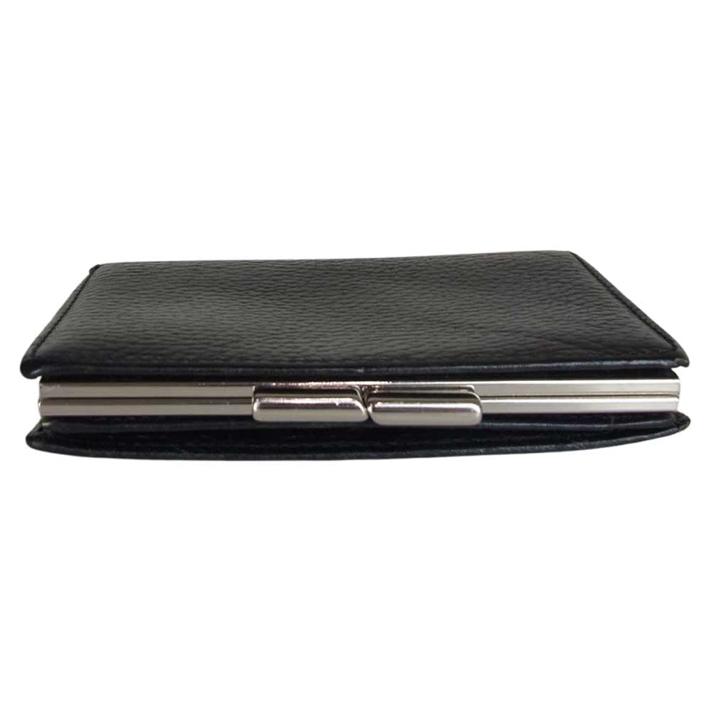 BURBERRY バーバリー がま口 二つ折り財布 レザー ウォレット ブラック