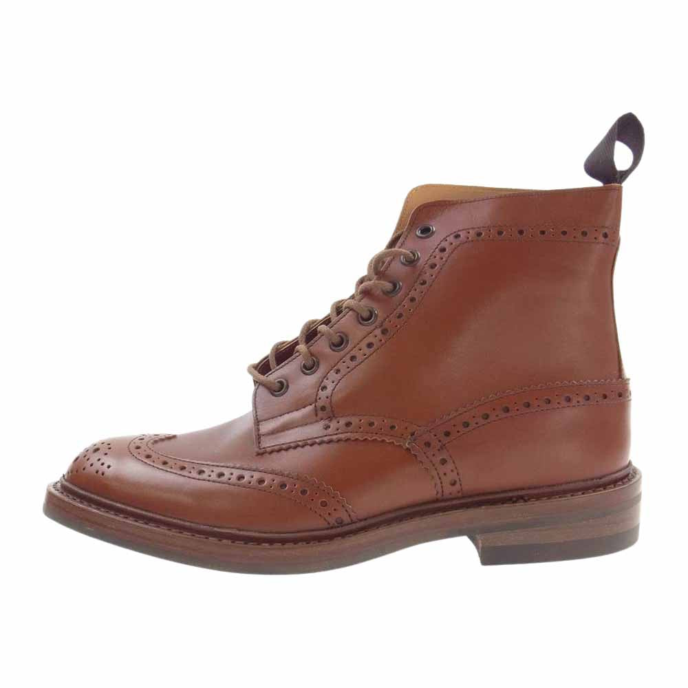 Tricker's トリッカーズ M2508 MALTON SHADE GROSE ウィングチップ ダイナイトソール カントリー ブーツ ブラウン系 US8【美品】【中古】