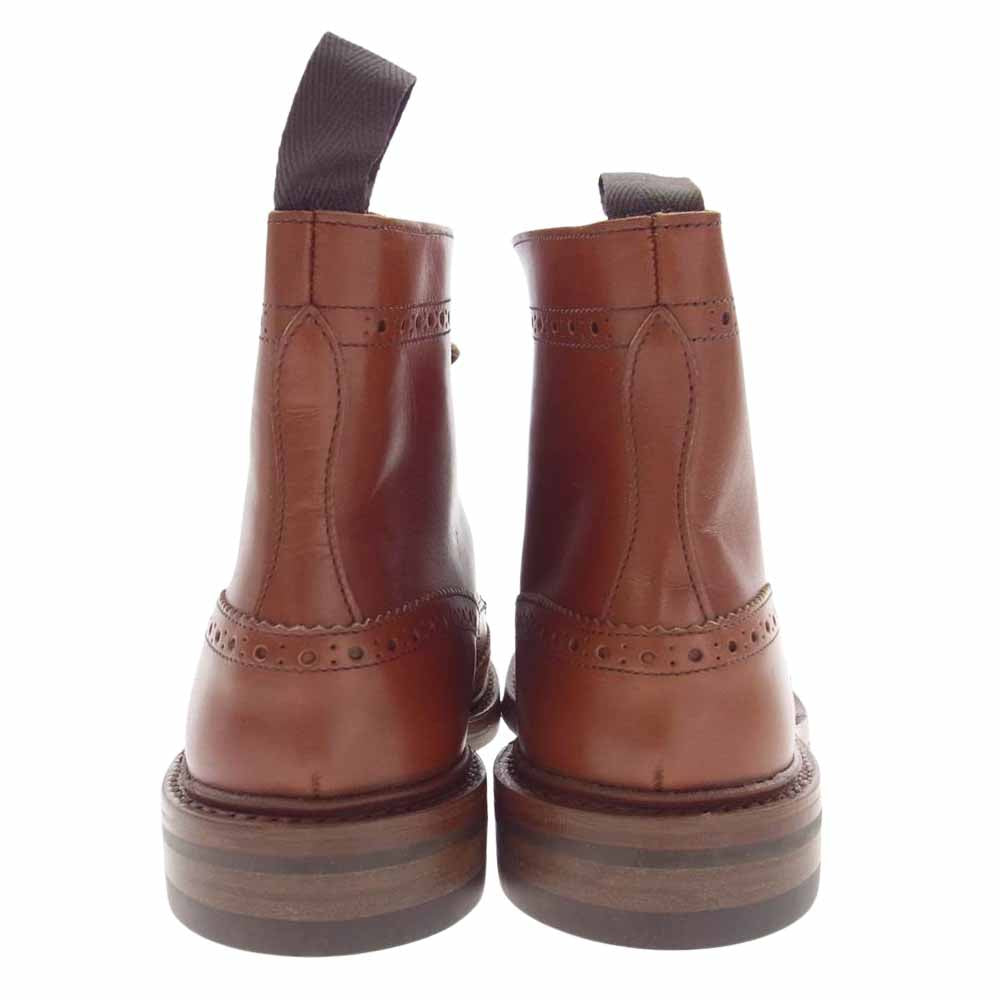 Tricker's トリッカーズ M2508 MALTON SHADE GROSE ウィングチップ ダイナイトソール カントリー ブーツ ブラウン系 US8【美品】【中古】