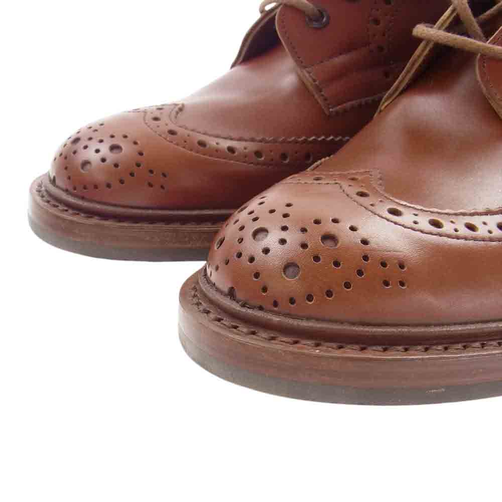 Tricker's トリッカーズ M2508 MALTON SHADE GROSE ウィングチップ ダイナイトソール カントリー ブーツ ブラウン系 US8【美品】【中古】