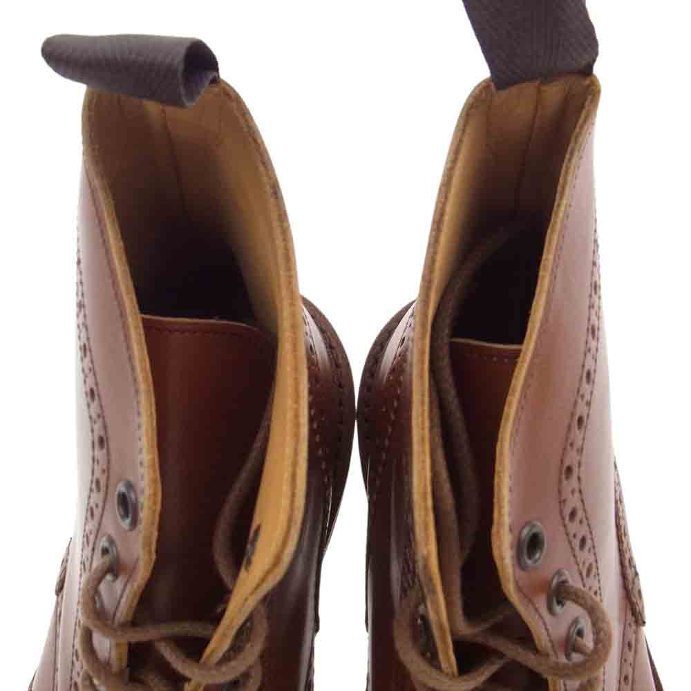 Tricker's トリッカーズ M2508 MALTON SHADE GROSE ウィングチップ ダイナイトソール カントリー ブーツ ブラウン系 US8【美品】【中古】