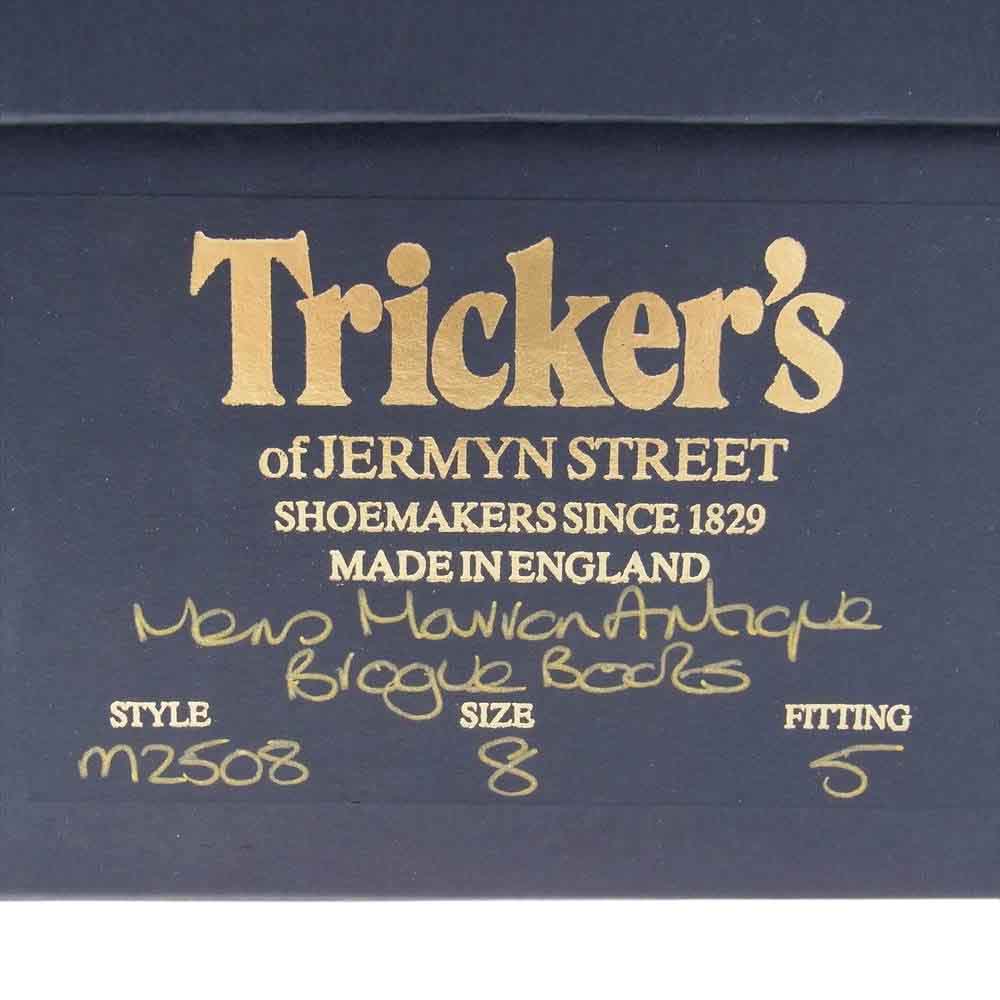 Tricker's トリッカーズ M2508 MALTON SHADE GROSE ウィングチップ ダイナイトソール カントリー ブーツ ブラウン系 US8【美品】【中古】
