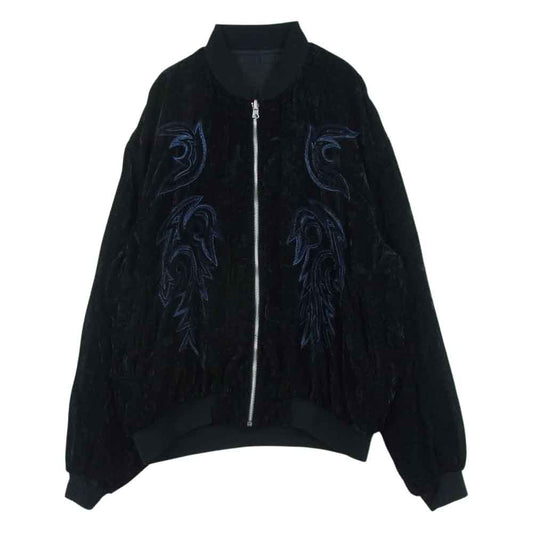 TOGA トーガ 22AW TV22-FC329 VIRILIS ビリリーズ VELVET BLOUSON ベルベット ブルゾン 日本製 ブラック系 44【中古】
