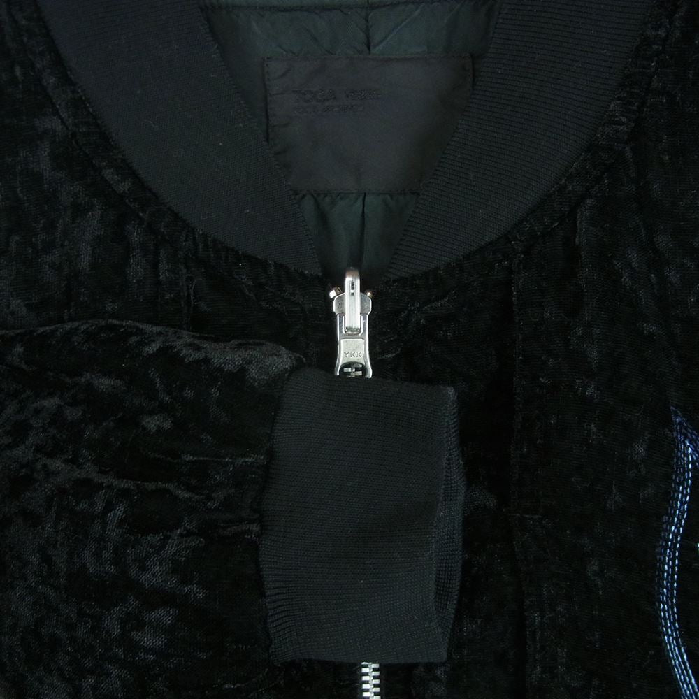 TOGA トーガ 22AW TV22-FC329 VIRILIS ビリリーズ VELVET BLOUSON ベルベット ブルゾン 日本製 ブラック系 44【中古】