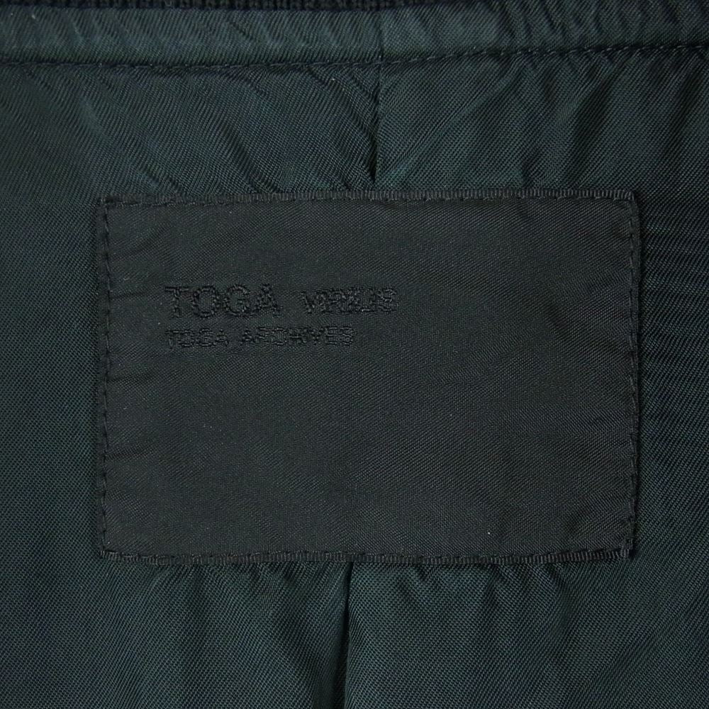 TOGA トーガ 22AW TV22-FC329 VIRILIS ビリリーズ VELVET BLOUSON ベルベット ブルゾン 日本製 ブラック系 44【中古】