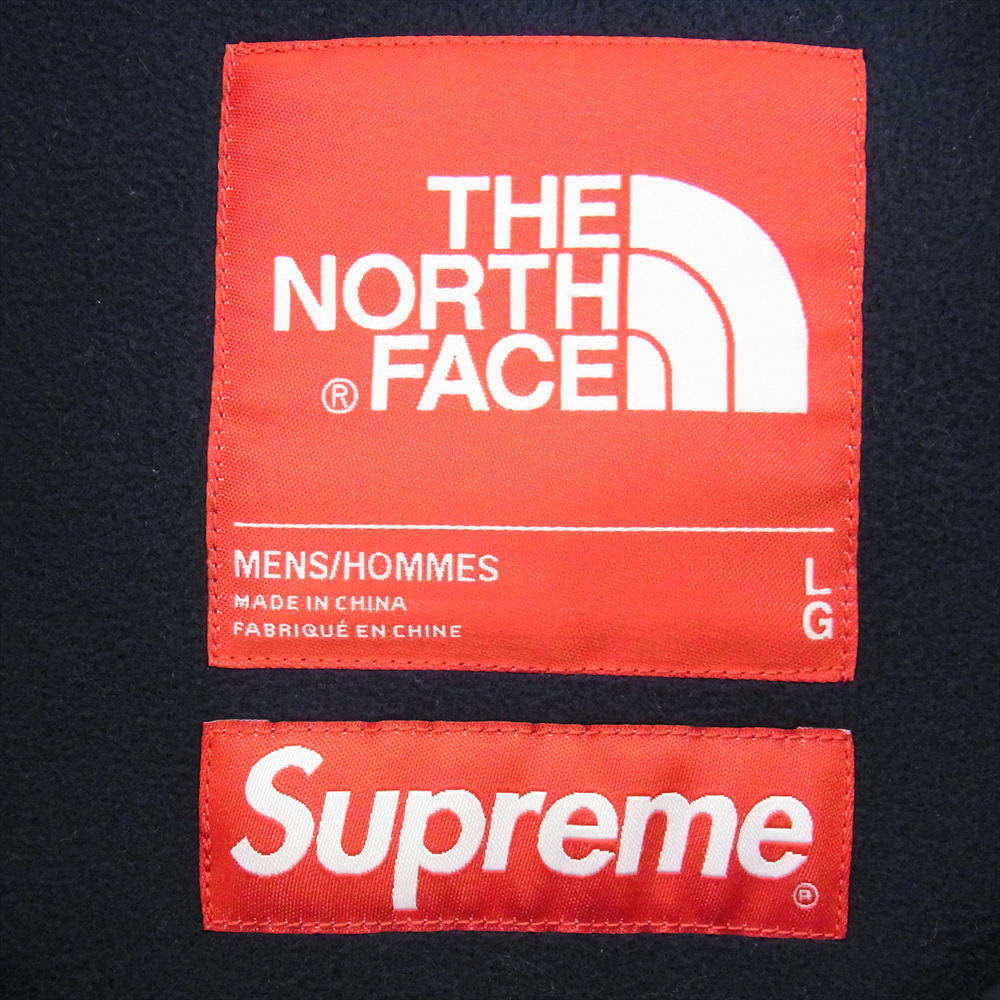 Supreme シュプリーム THE NORTH FACE ノースフェイス 21AW NA52100I Bleached Denim Print Fleece Jacket ブリーチドデニムプリント フリースジャケット ブルー系 L【中古】