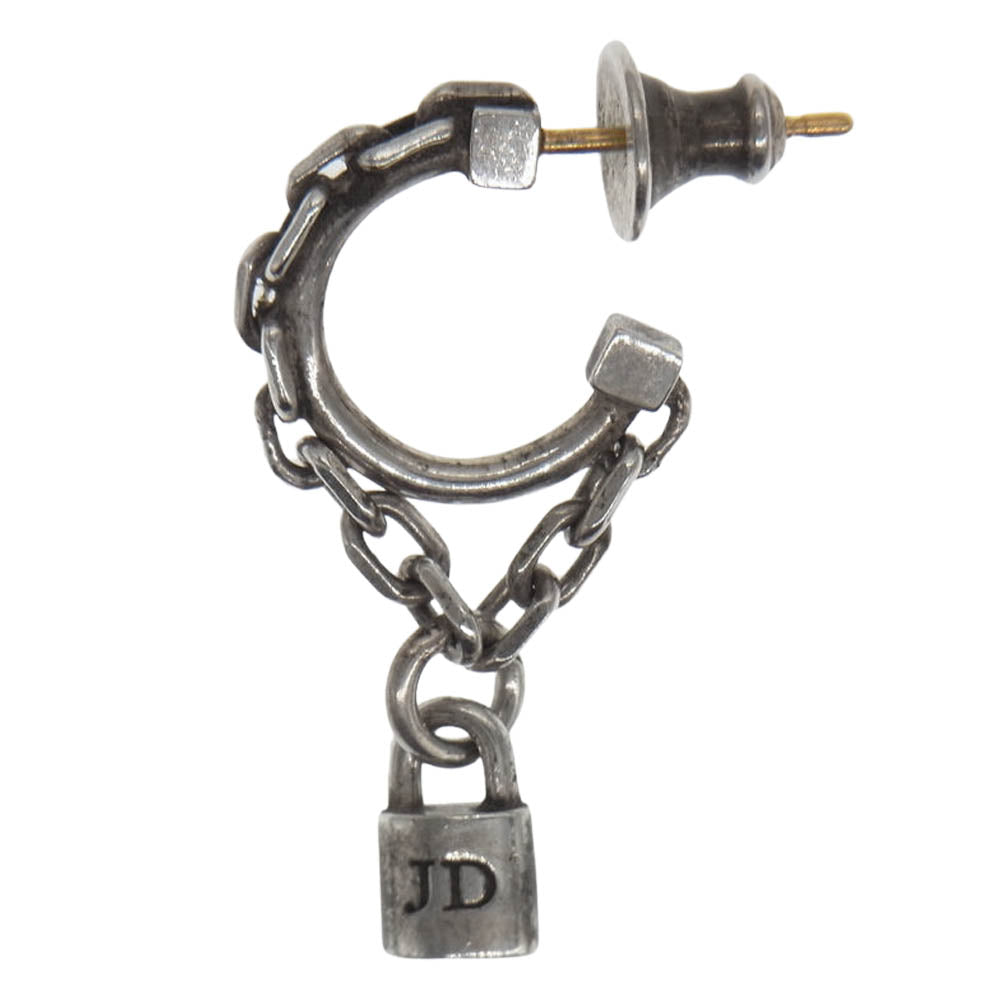 Justin Davis ジャスティンデイビス SEJ431 2 RITCHIE WITH LOCK 南京錠 チェーン ピアス 片耳 シルバー系【中古】