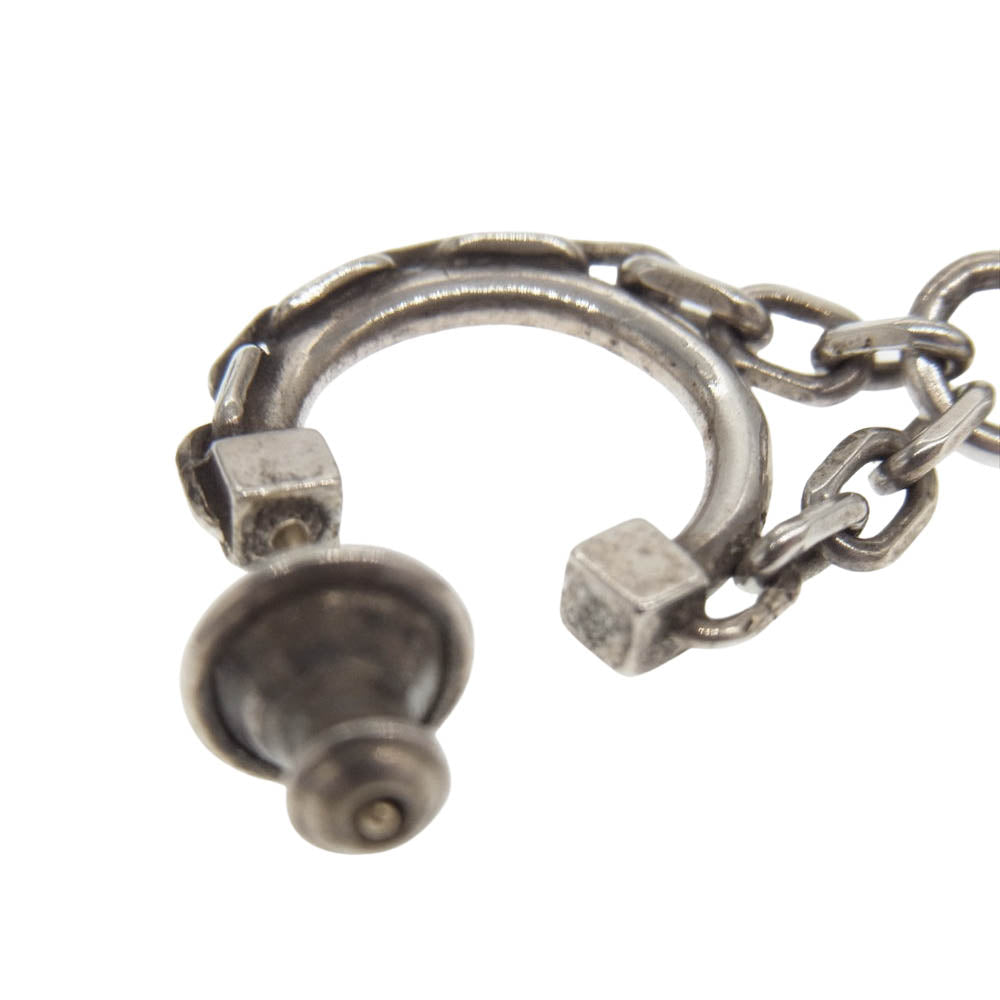 Justin Davis ジャスティンデイビス SEJ431 2 RITCHIE WITH LOCK 南京錠 チェーン ピアス 片耳 シルバー系【中古】