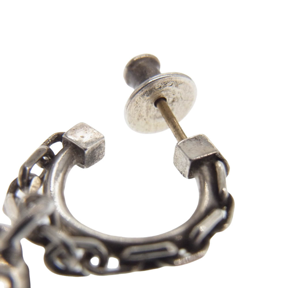 Justin Davis ジャスティンデイビス SEJ431 2 RITCHIE WITH LOCK 南京錠 チェーン ピアス 片耳 シルバー系【中古】