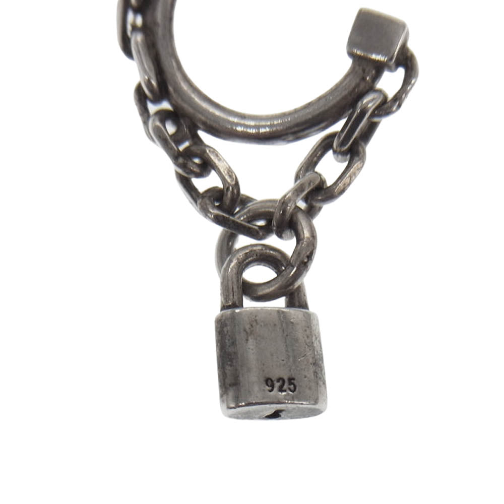 Justin Davis ジャスティンデイビス SEJ431 2 RITCHIE WITH LOCK 南京錠 チェーン ピアス 片耳 シルバー系【中古】