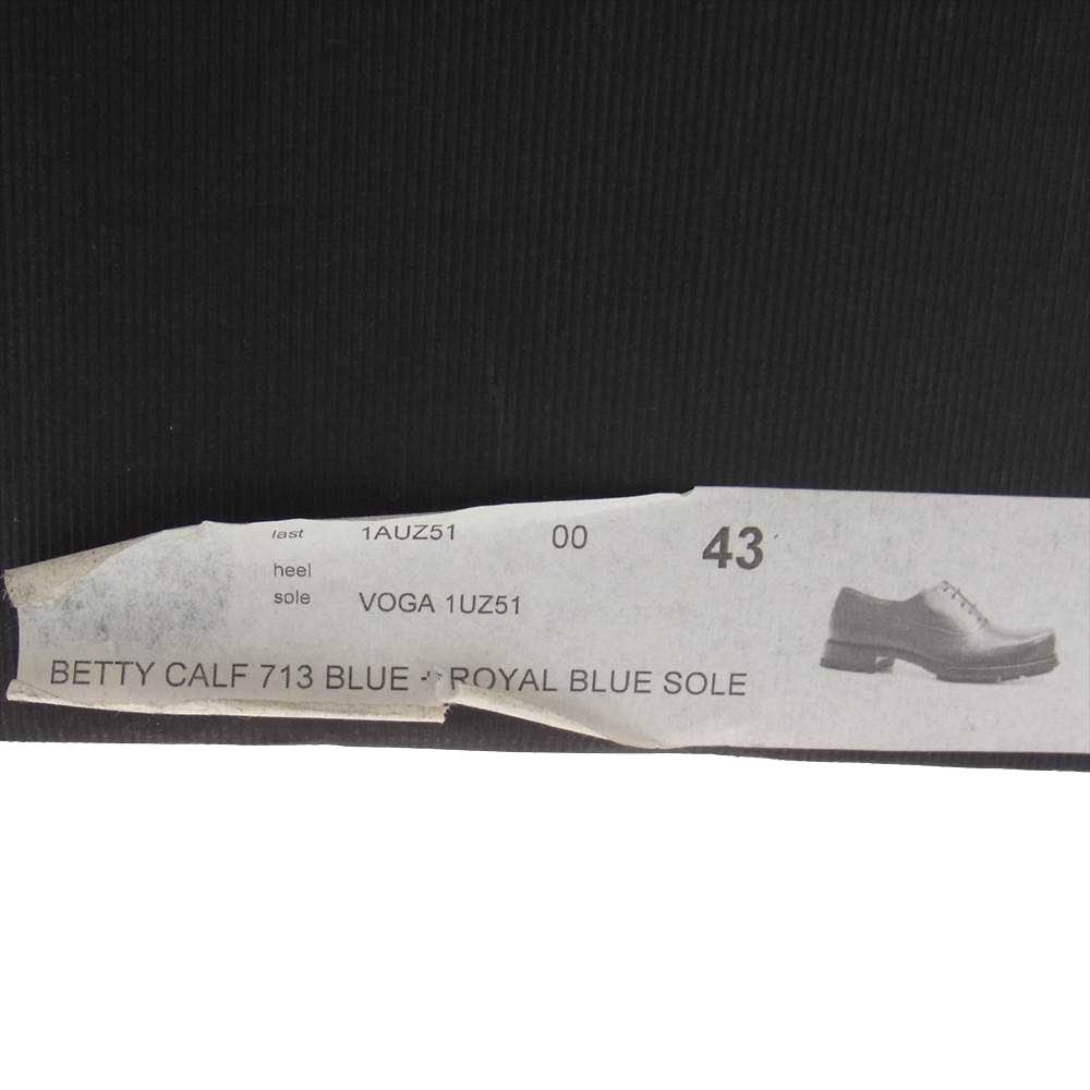 JIL SANDER ジルサンダー BETTY CARF 713 ベティカーフ ロイヤルブルー スクエアトゥ シューズ パープル系 43【中古】