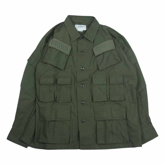 WTAPS ダブルタップス 19AW 192BRDT-SHM03 MODULAR LS SHIRT ミリタリー シャツ ジャケット カーキ系 1【中古】