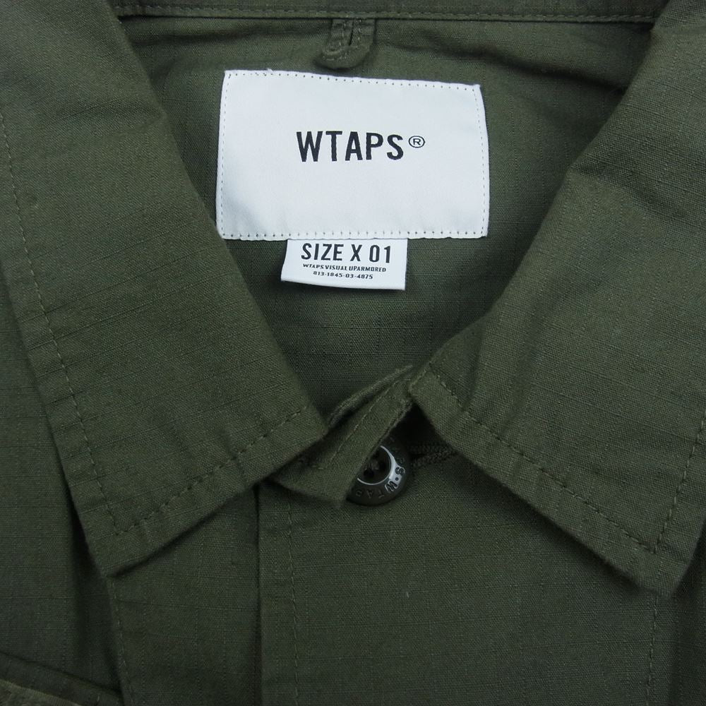 WTAPS ダブルタップス 19AW 192BRDT-SHM03 MODULAR LS SHIRT ミリタリー シャツ ジャケット カーキ系 1【中古】