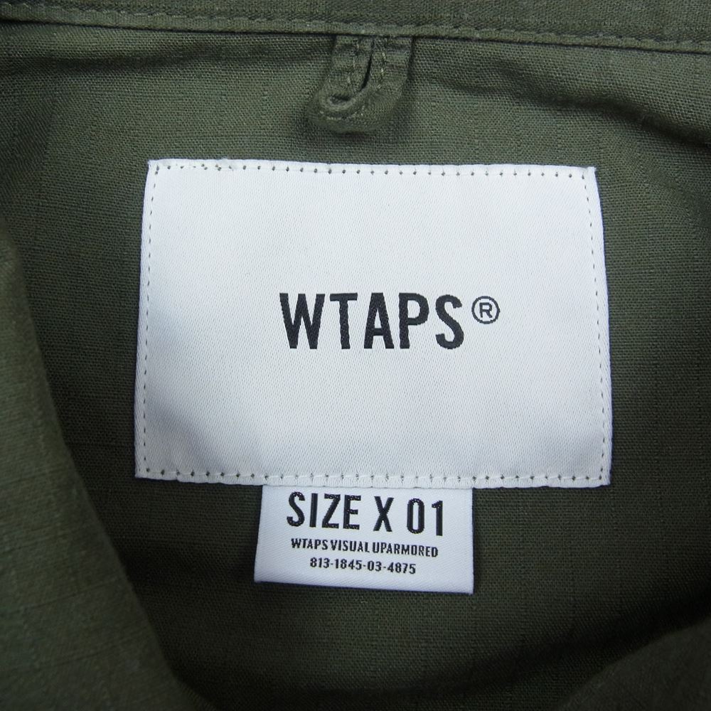 WTAPS ダブルタップス 19AW 192BRDT-SHM03 MODULAR LS SHIRT ミリタリー シャツ ジャケット カーキ系 1【中古】