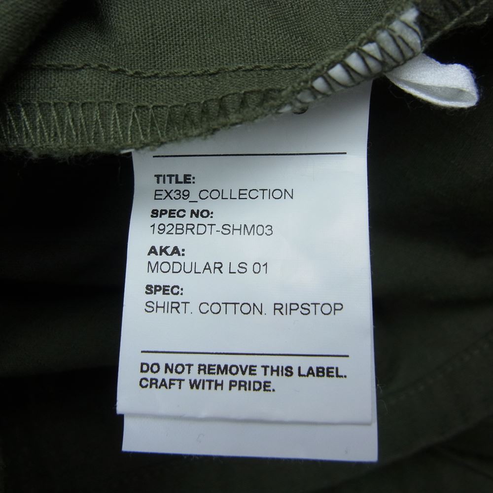 WTAPS ダブルタップス 19AW 192BRDT-SHM03 MODULAR LS SHIRT ミリタリー シャツ ジャケット カーキ系 1【中古】