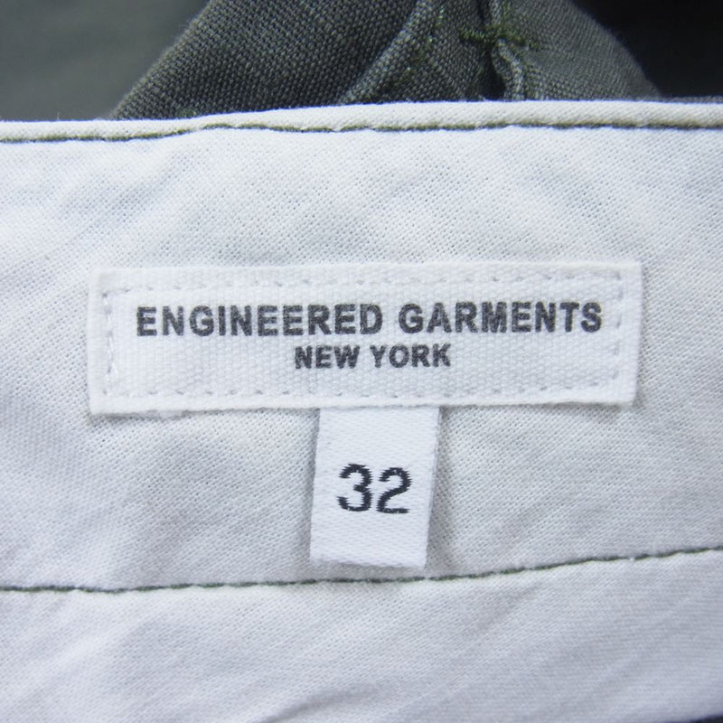 Engineered Garments エンジニアードガーメンツ FATIGUE PANTS ファティーグ パンツ ベイカー リップストップ オリーブグリーン系 32【中古】
