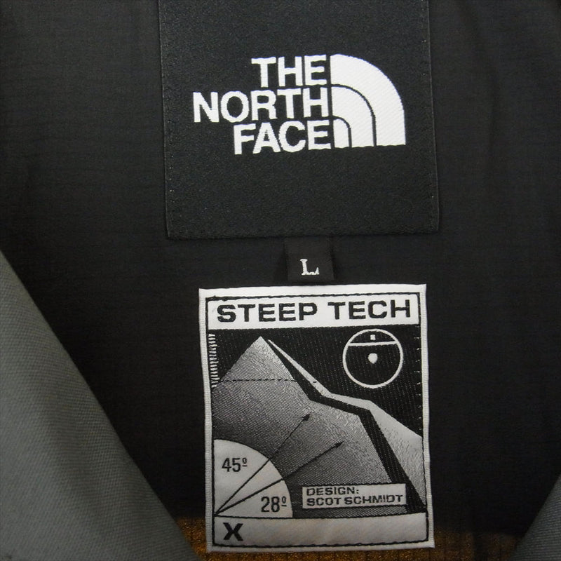 THE NORTH FACE ノースフェイス NS62007 STEEP TECH 96 APOGEE JACKET スティープテックアポジー  ジップアップマウンテン ジャケット グレー系 イエロー系 L【中古】