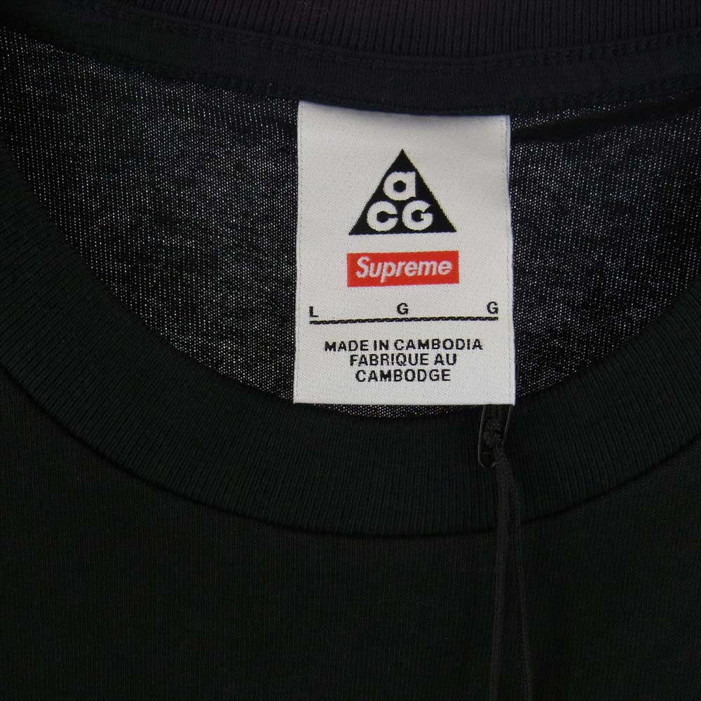 Supreme シュプリーム Nike ACG Grid Tee ナイキ エーシージー グリッド Tシャツ  ブラック系 L【極上美品】【中古】
