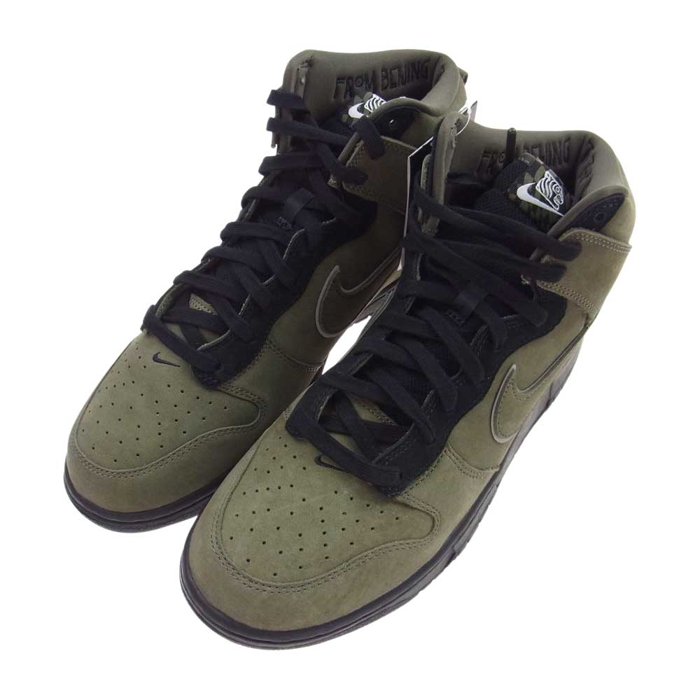 NIKE ナイキ DR1415-200 × SoulGoods DUNK HI SP 90's ソウルグッズ ダンク ハイ スニーカー カーキ系 オリーブ系 29.5【中古】