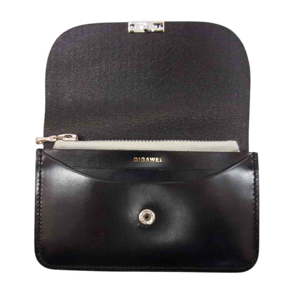 ディガウェル  LEATHER SHORT WALLET レザー ショート ウォレット 財布 ブラック系【中古】