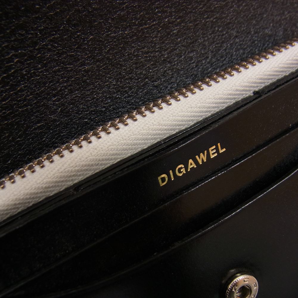 ディガウェル  LEATHER SHORT WALLET レザー ショート ウォレット 財布 ブラック系【中古】