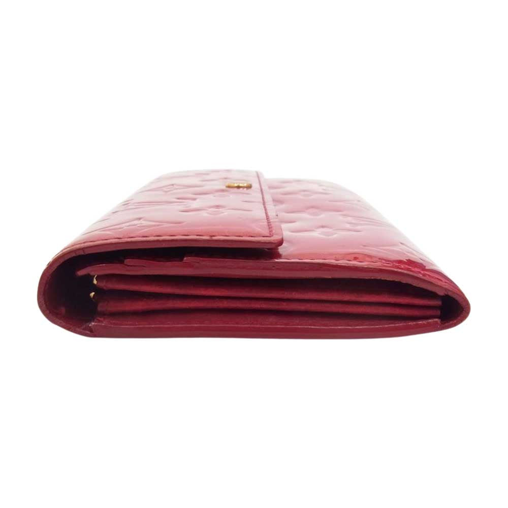 LOUIS VUITTON ルイ・ヴィトン M93530 モノグラム ポルトフォイユ サラ ポムダムール ヴェルニ 財布 ウォレット レッド系【中古】