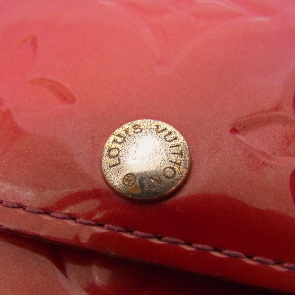 LOUIS VUITTON ルイ・ヴィトン M93530 モノグラム ポルトフォイユ サラ ポムダムール ヴェルニ 財布 ウォレット レッド系【中古】