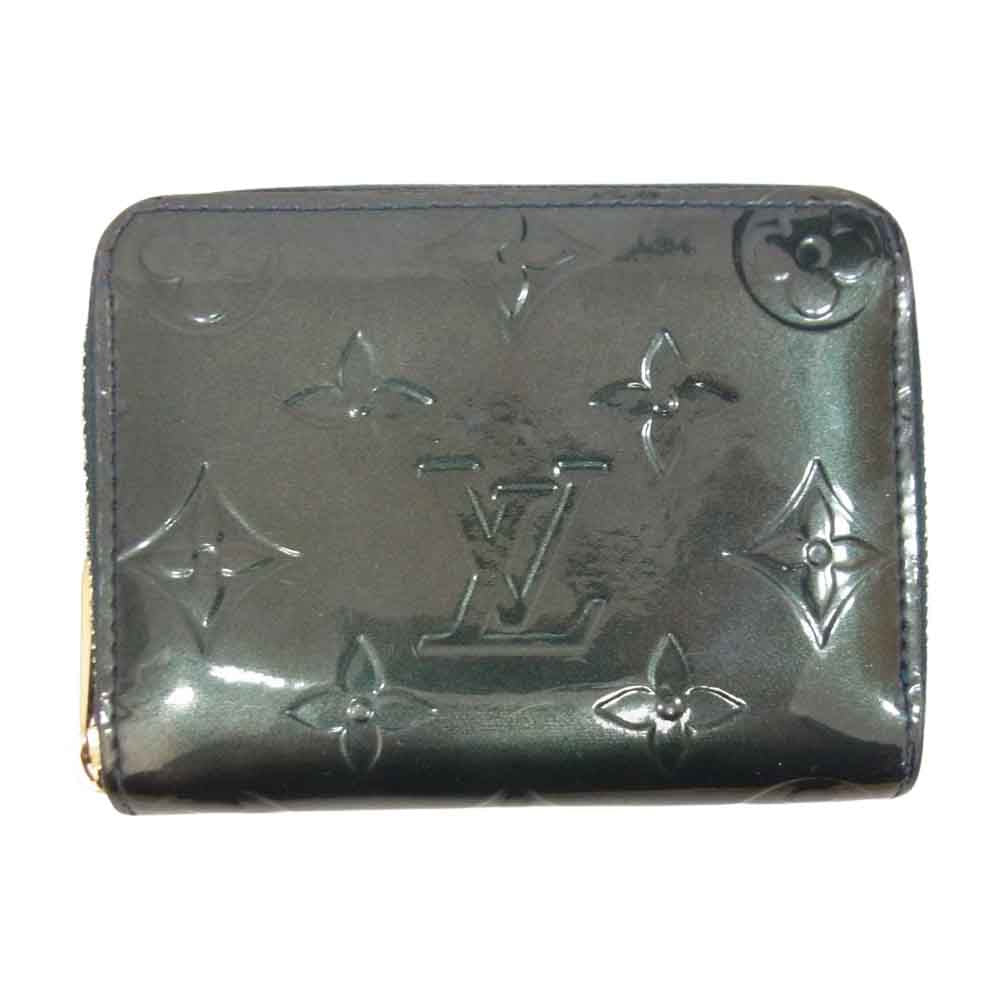 LOUIS VUITTON ルイ・ヴィトン M93663 モノグラム ヴェルニ ジッピー コインパース ブルーニュイ 小銭入れ カードケース ミニウォレット 財布 グリーン系【中古】