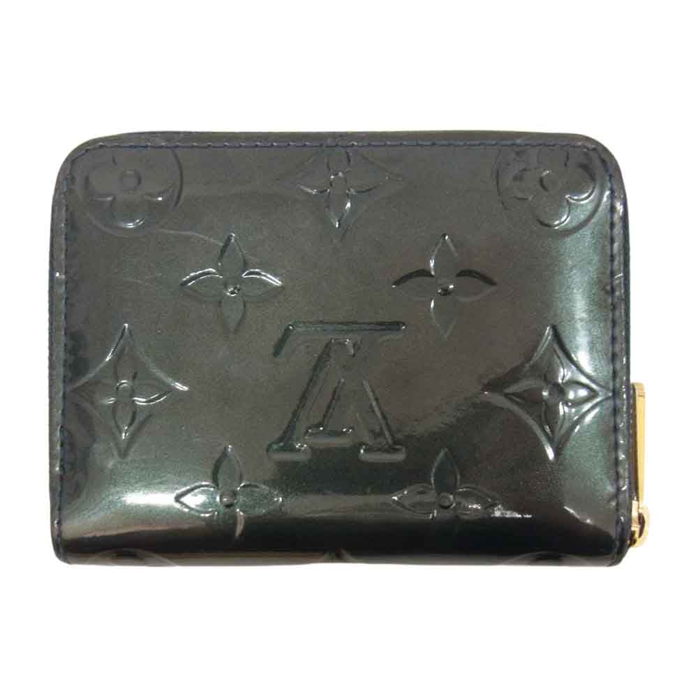 LOUIS VUITTON ルイ・ヴィトン M93663 モノグラム ヴェルニ ジッピー コインパース ブルーニュイ 小銭入れ カードケース ミニウォレット 財布 グリーン系【中古】