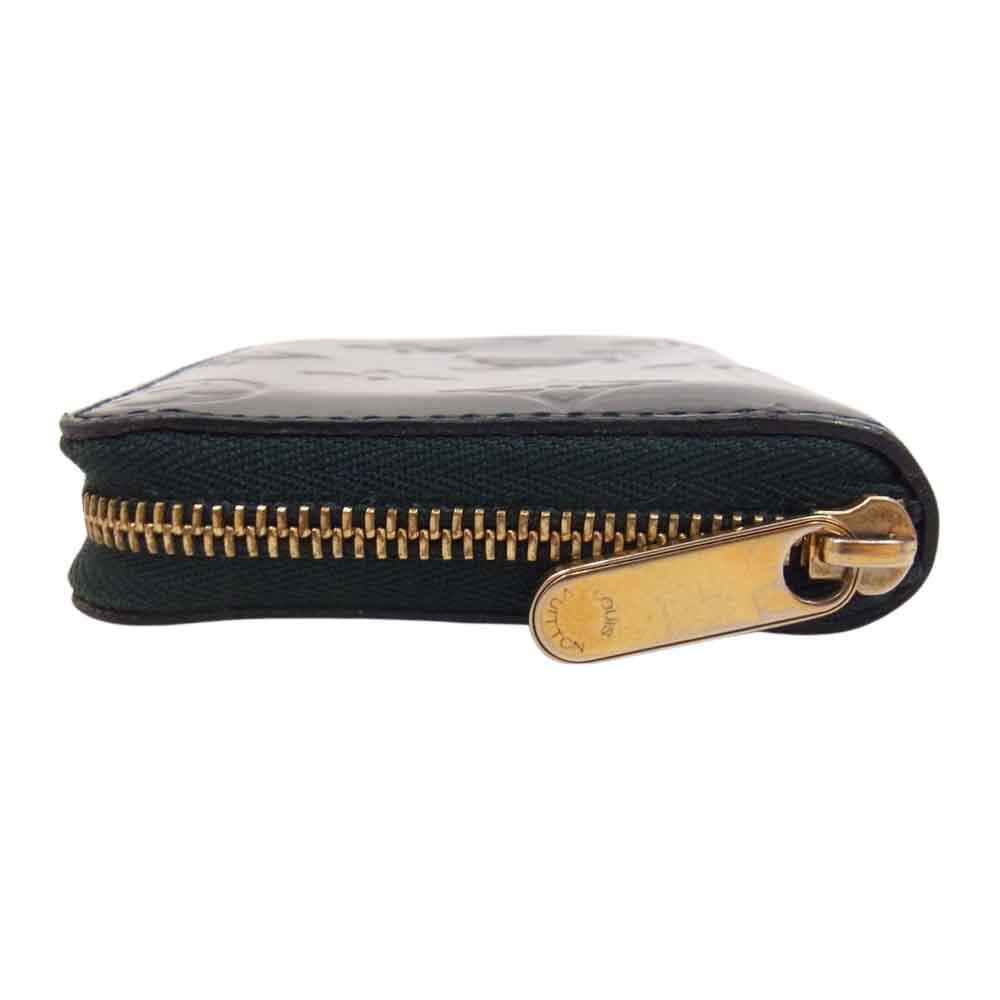 LOUIS VUITTON ルイ・ヴィトン M93663 モノグラム ヴェルニ ジッピー コインパース ブルーニュイ 小銭入れ カードケース ミニウォレット 財布 グリーン系【中古】