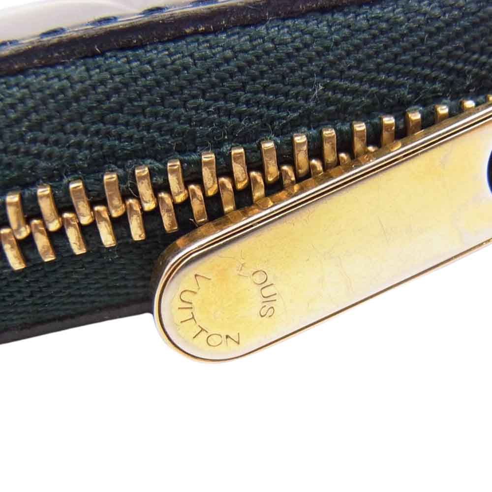 LOUIS VUITTON ルイ・ヴィトン M93663 モノグラム ヴェルニ ジッピー コインパース ブルーニュイ 小銭入れ カードケース ミニウォレット 財布 グリーン系【中古】
