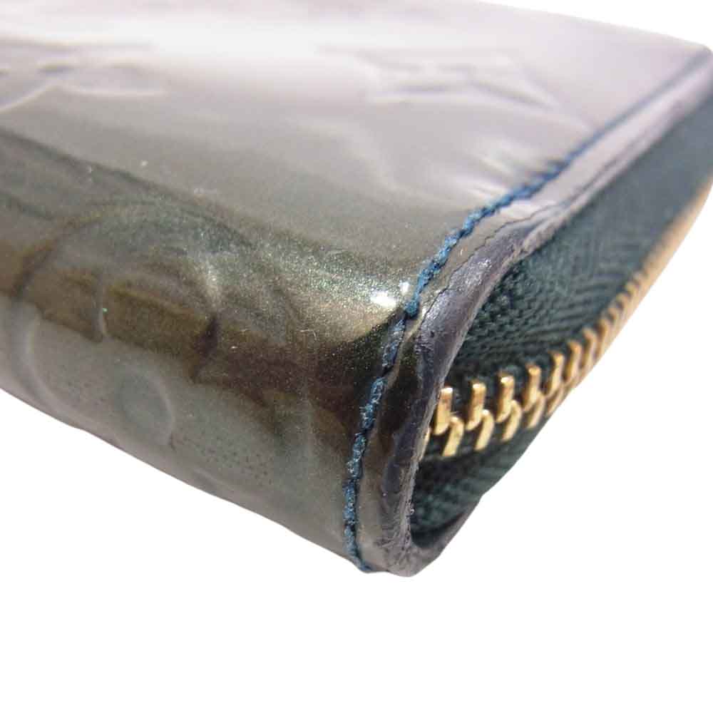 LOUIS VUITTON ルイ・ヴィトン M93663 モノグラム ヴェルニ ジッピー コインパース ブルーニュイ 小銭入れ カードケース ミニウォレット 財布 グリーン系【中古】