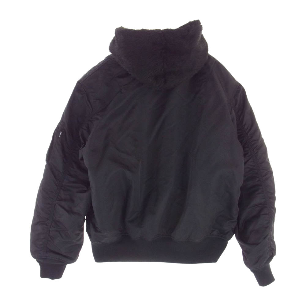 Supreme シュプリーム 22AW  Faux Fur Reversible MA-1 ファー リバーシブル フライト ジャケット ブラック系 L【中古】