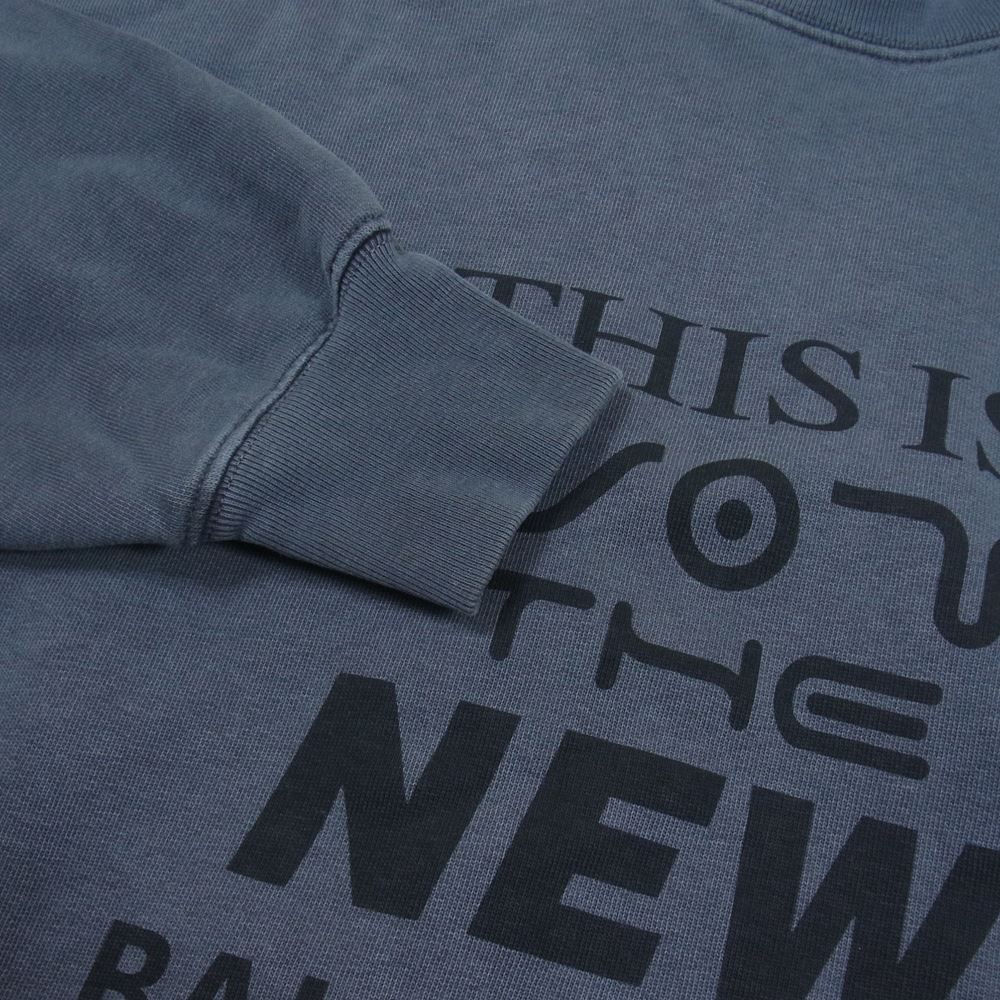 BALENCIAGA バレンシアガ 652981 TKVE4 This Is Not Sweatshirt モックネック USED加工 オーバーサイズ スウェット チャコール系 XS【中古】