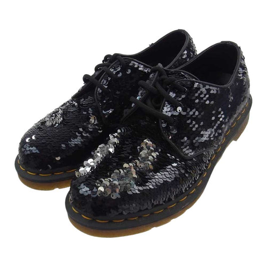 Dr.Martens ドクターマーチン 24597016 1461 3H SEQUIN 3ホール シークイン シューズ ブラック系 UK5【中古】