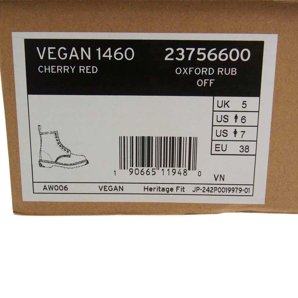 Dr.Martens ドクターマーチン 23756600 vegan ビーガン 1460 8ホール ブーツ ワインレッド系 UK5【中古】